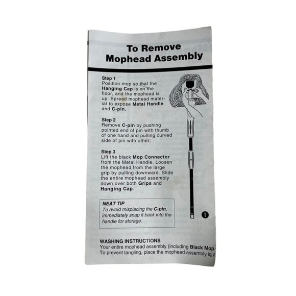 Butler Cotton Blend Cham it Super Mop Owners Manual Instruction Guide u - Picture 1 of 4